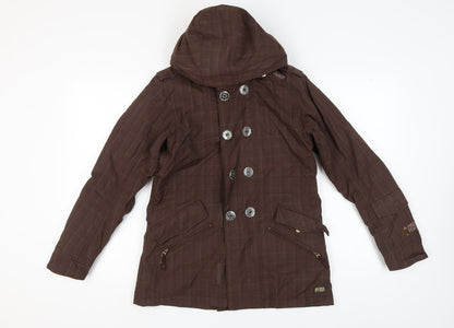 Womens UK Size XS Protest Brown Parka Coat