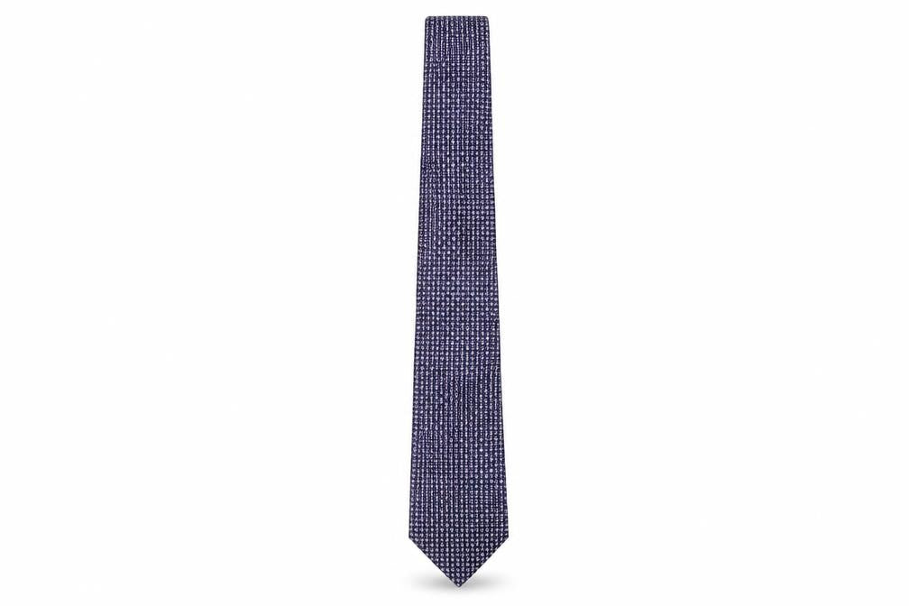 Mens NEXT Blue Geometric 100% Silk Designer Tie