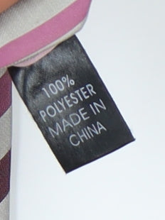 Thomas Nash Men's Striped Tie, Pink & Bronze, One Size