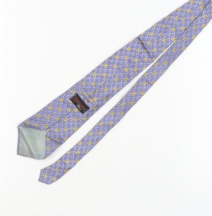 Mens Beaufort Blue Floral 100% Silk  Tie