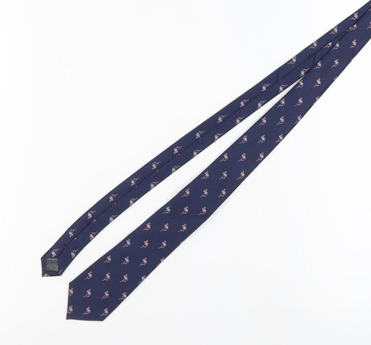 Next Men's Blue Slim Animal Print Tie
