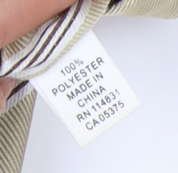 Society of Threads Beige Striped Polyester Men's Tie