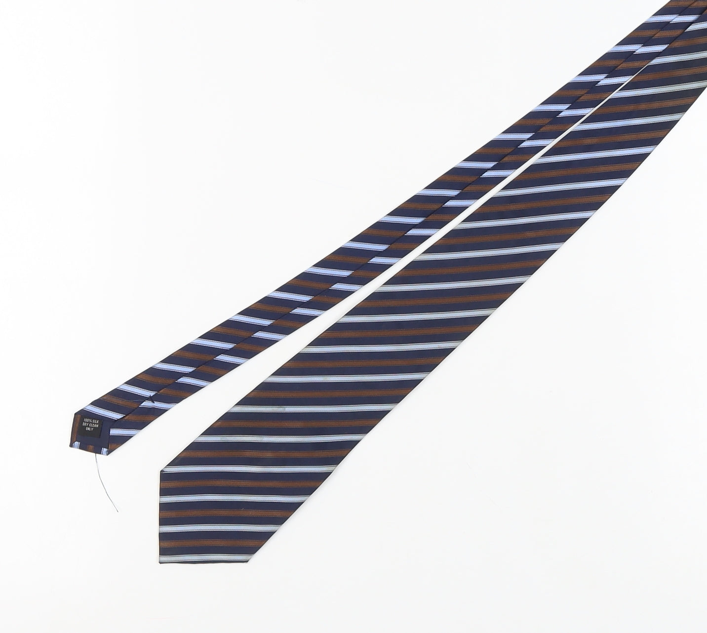 Mens Dehavilland Multicoloured Striped 100% Silk  Tie
