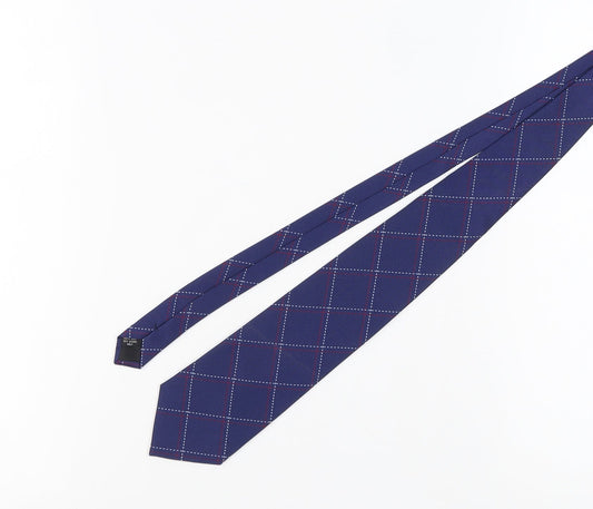 Van Heusen Men's Blue Silk Plaid Tie