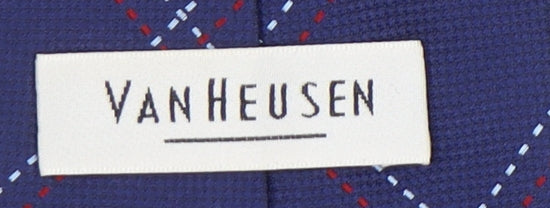 Van Heusen Men's Blue Silk Plaid Tie