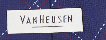 Van Heusen Men's Blue Silk Plaid Tie