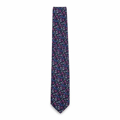 Mens Marks and Spencer Blue Floral 100% Polyester  Tie