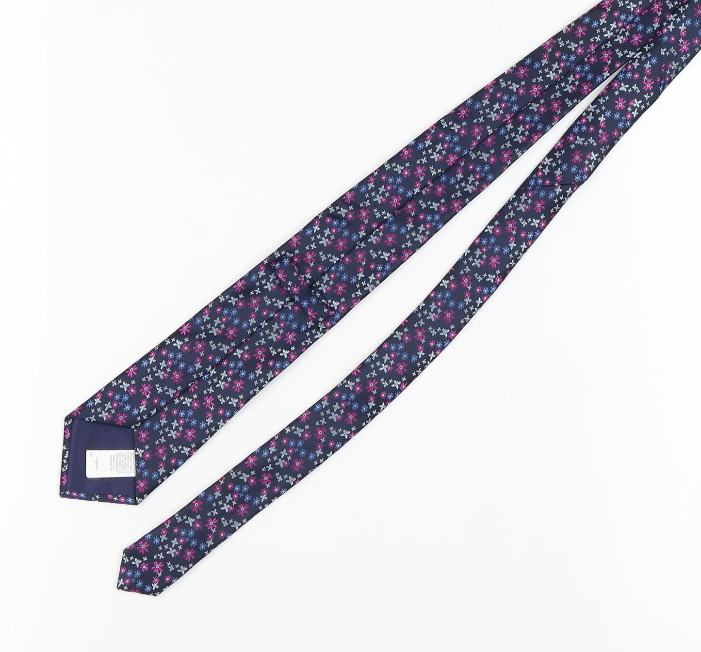 Marks and Spencer Men's Blue Floral Tie One Size