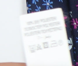 Marks and Spencer Men's Blue Floral Tie One Size