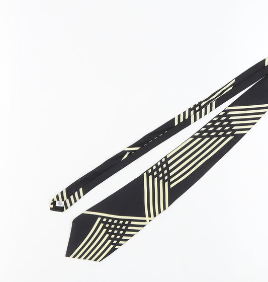 Woods & Gray Men's Black Striped Silk Tie