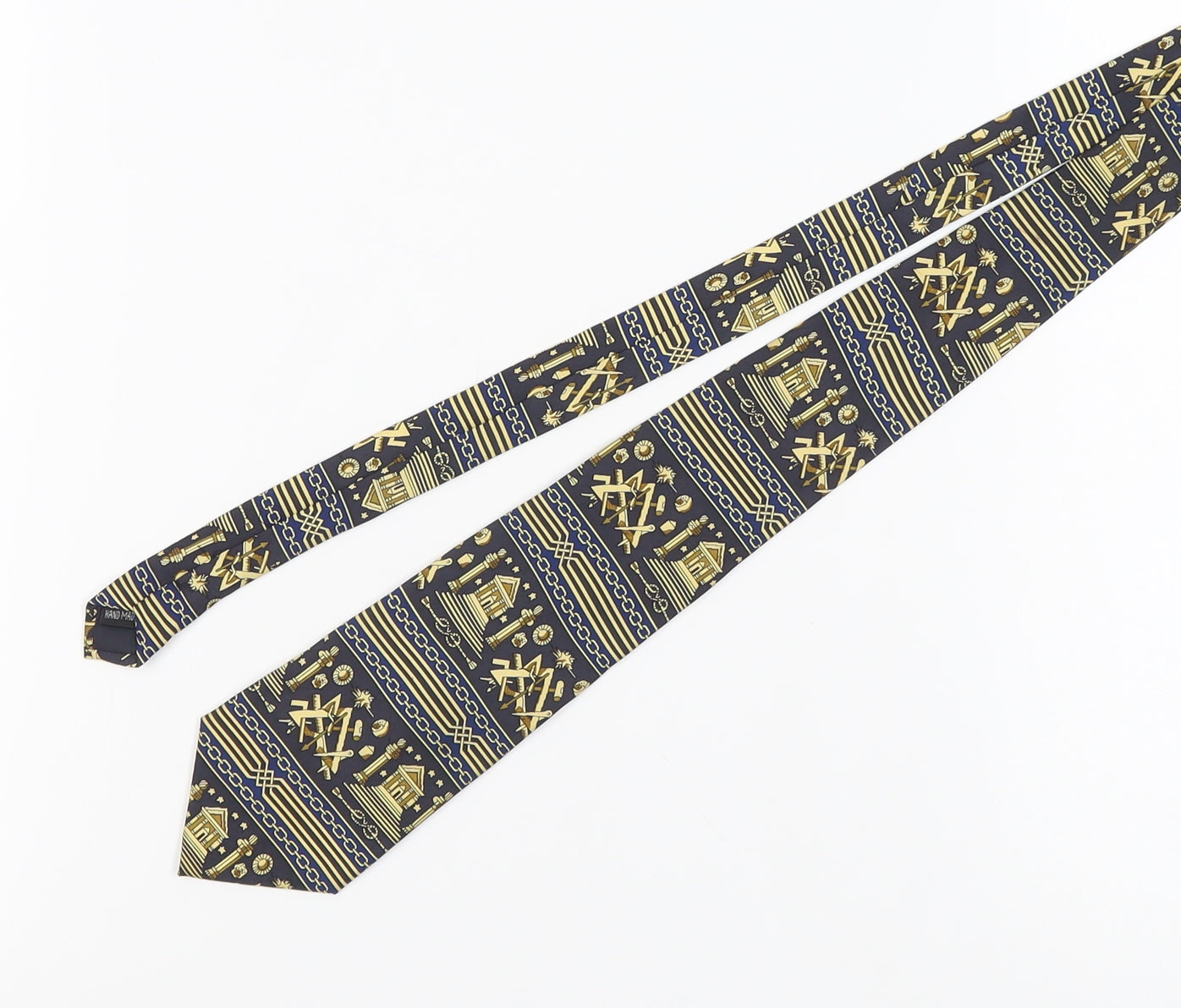 Central Regalia Men's Blue Silk Tie, Handmade, One Size