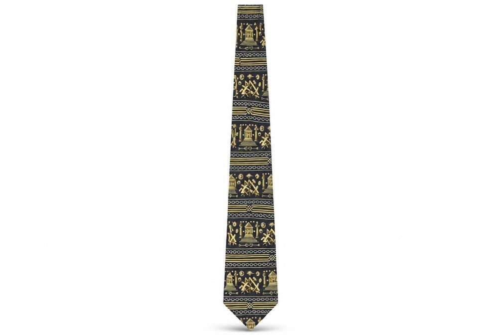 Central Regalia Men's Blue Silk Tie, Handmade, One Size