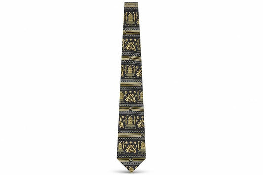 Central Regalia Men's Blue Silk Tie, Handmade, One Size