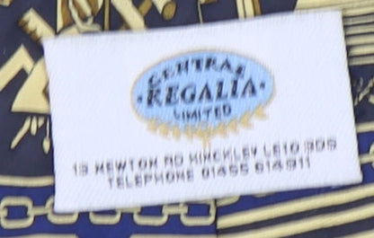 Central Regalia Men's Blue Silk Tie, Handmade, One Size