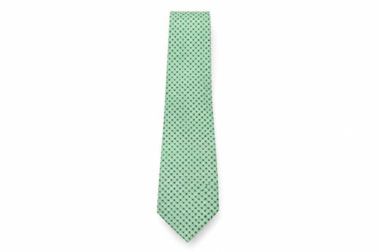 Front view of Thomas Nash Green Geometric Men's Tie - Excellent Condition