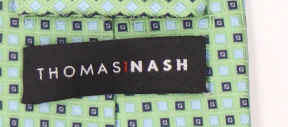 Thomas Nash Green Geometric Men's Tie - Excellent Condition