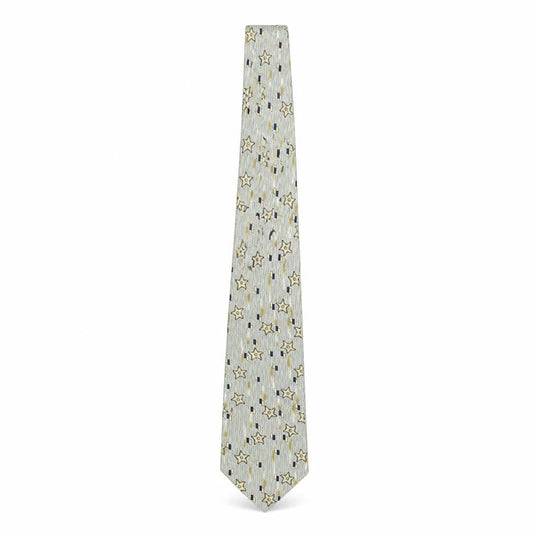 Pierre Victoire Men's Grey Geometric Silk Tie