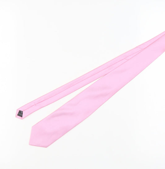 Next Men's Pink Polyester Tie