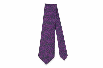 Mens Austin Reed Purple Floral 100% Silk  Tie