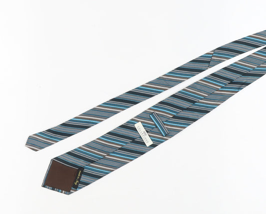 Marks and Spencer Men's Blue Striped Designer Tie