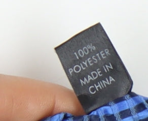 Thomas Nash Men's Blue Slim Plaid Tie