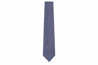 Mens River Island Blue Geometric 100% Silk  Tie