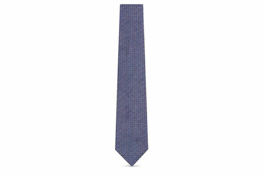 Mens River Island Blue Geometric 100% Silk  Tie