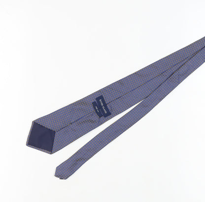 River Island Men's Blue Geometric Silk Tie One Size