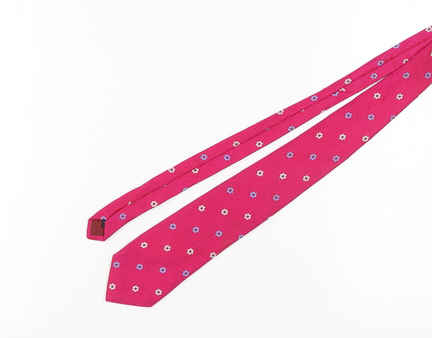 Mens Joseph Turner Pink Floral 100% Silk  Tie