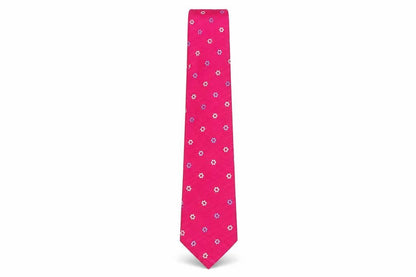Mens Joseph Turner Pink Floral 100% Silk  Tie