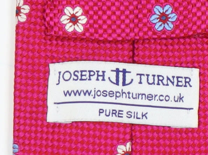 Joseph Turner Men's Pink Floral Silk Tie