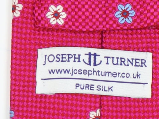 Joseph Turner Men's Pink Floral Silk Tie