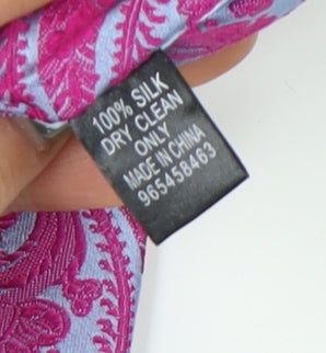 Moss 1851 Men's Pink Silk Paisley Tie, New, One Size