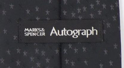Marks and Spencer Men's Black Silk Geometric Tie