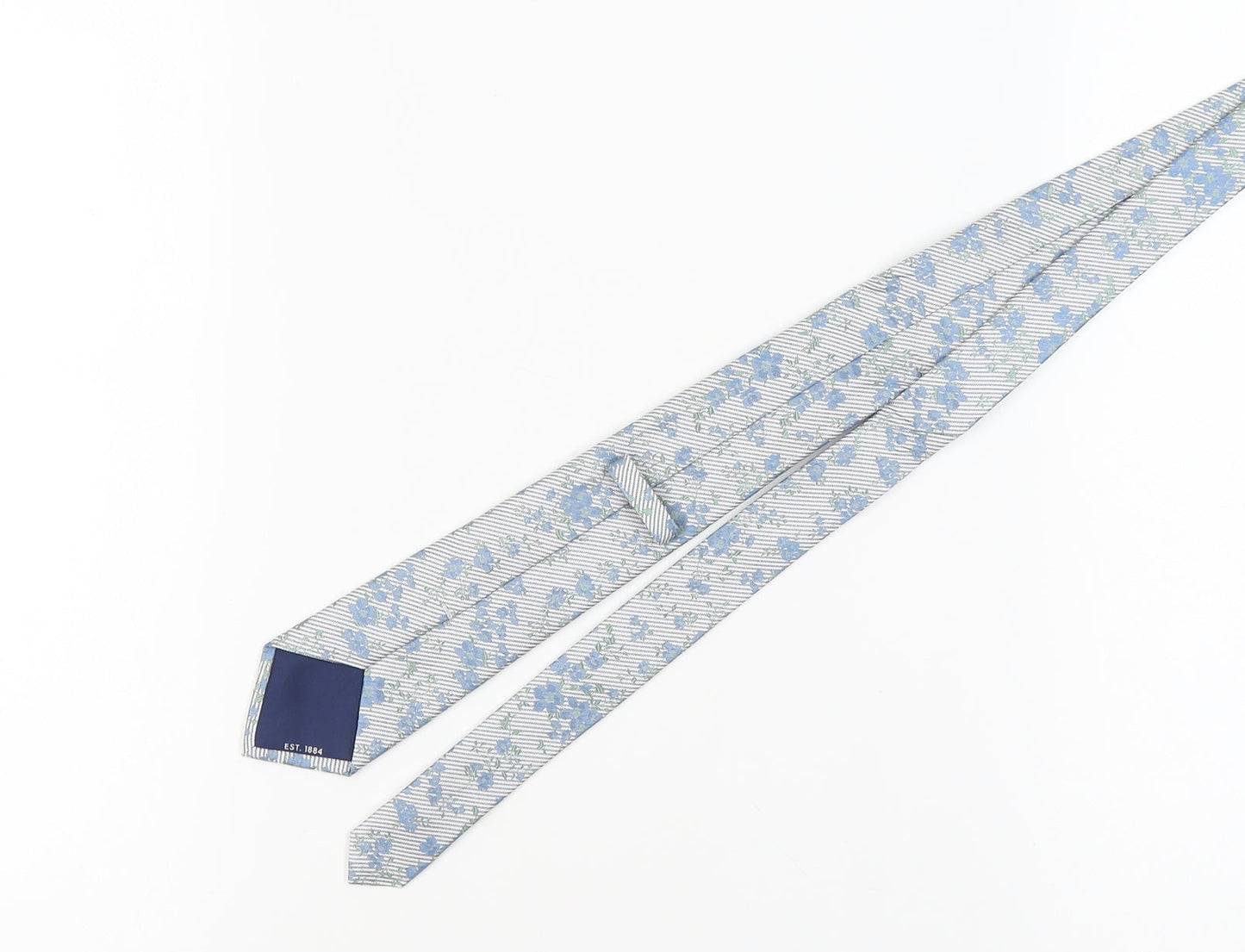 Marks and Spencer Men's Blue Floral Slim Tie