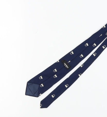 Madison Men's Blue Animal Print Polyester Tie