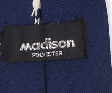 Madison Men's Blue Animal Print Polyester Tie