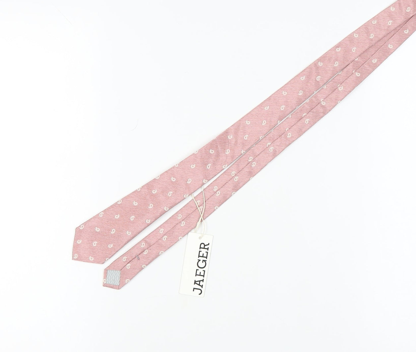 Jaeger Men's Pink Slim Silk Paisley Tie