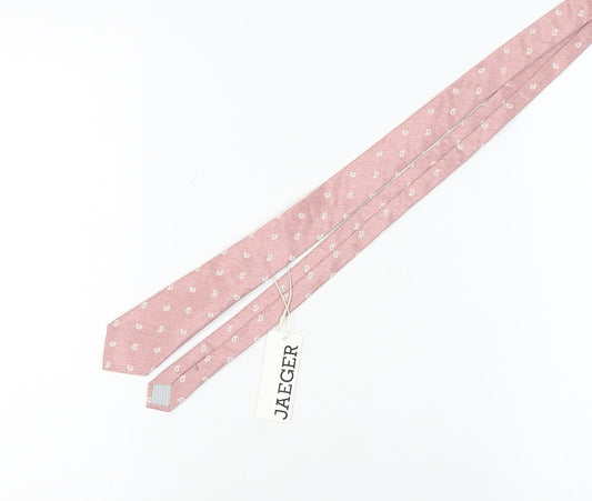 Jaeger Men's Pink Slim Silk Paisley Tie