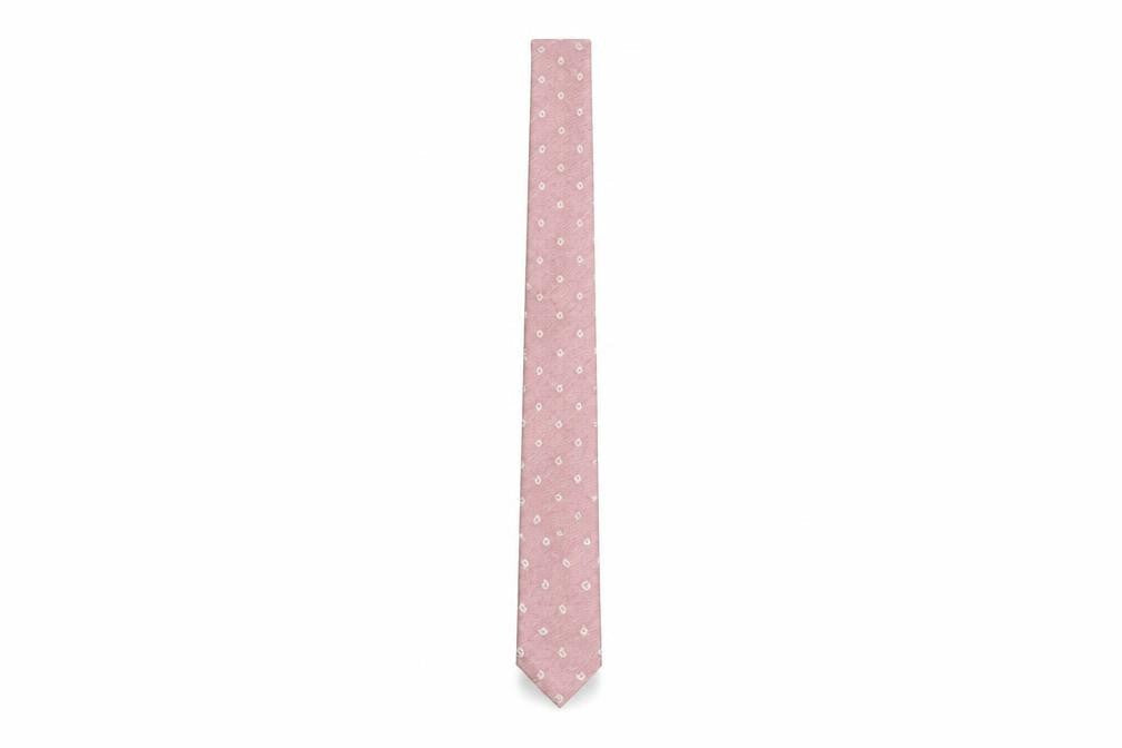 Mens Jaeger Pink Paisley 100% Silk Slim Tie