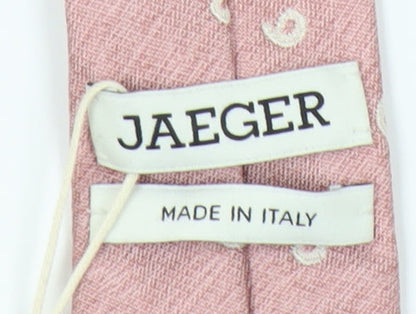 Jaeger Men's Pink Slim Silk Paisley Tie