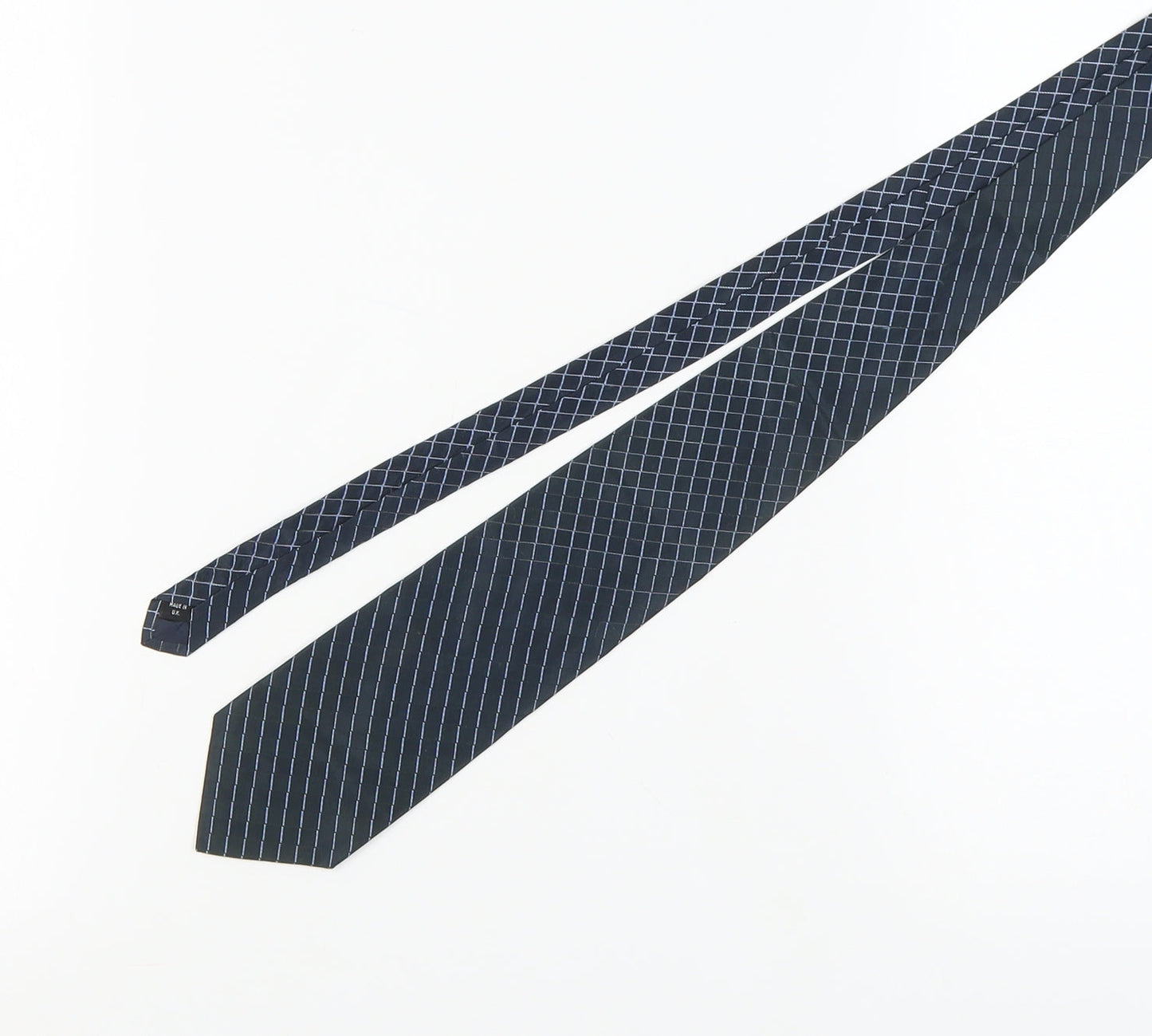 Mens Cezan Black Plaids & Checks 100% Silk  Tie
