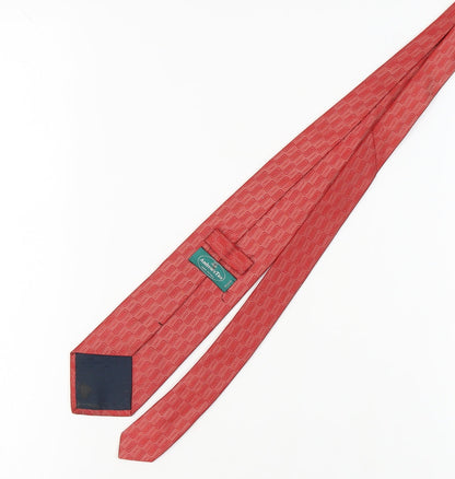 Andrew's Ties Men's Red Geometric Silk Tie