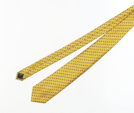 Skopes Men’s Yellow Geometric Polyester Tie