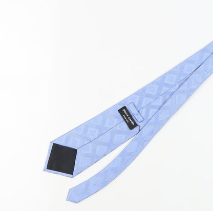 Pierre Cardin Men's Blue Geometric Silk Tie
