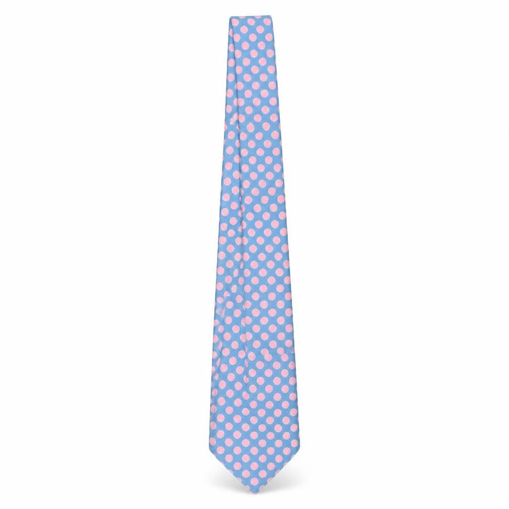 Alexandre Men's Blue Silk Polka Dot Tie