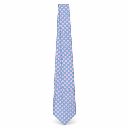 Alexandre Men's Blue Silk Polka Dot Tie