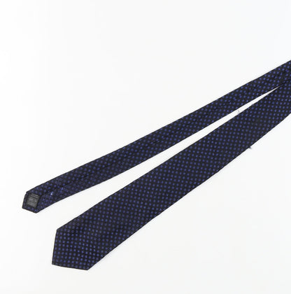 Marks and Spencer Men’s Blue Silk Geometric Tie