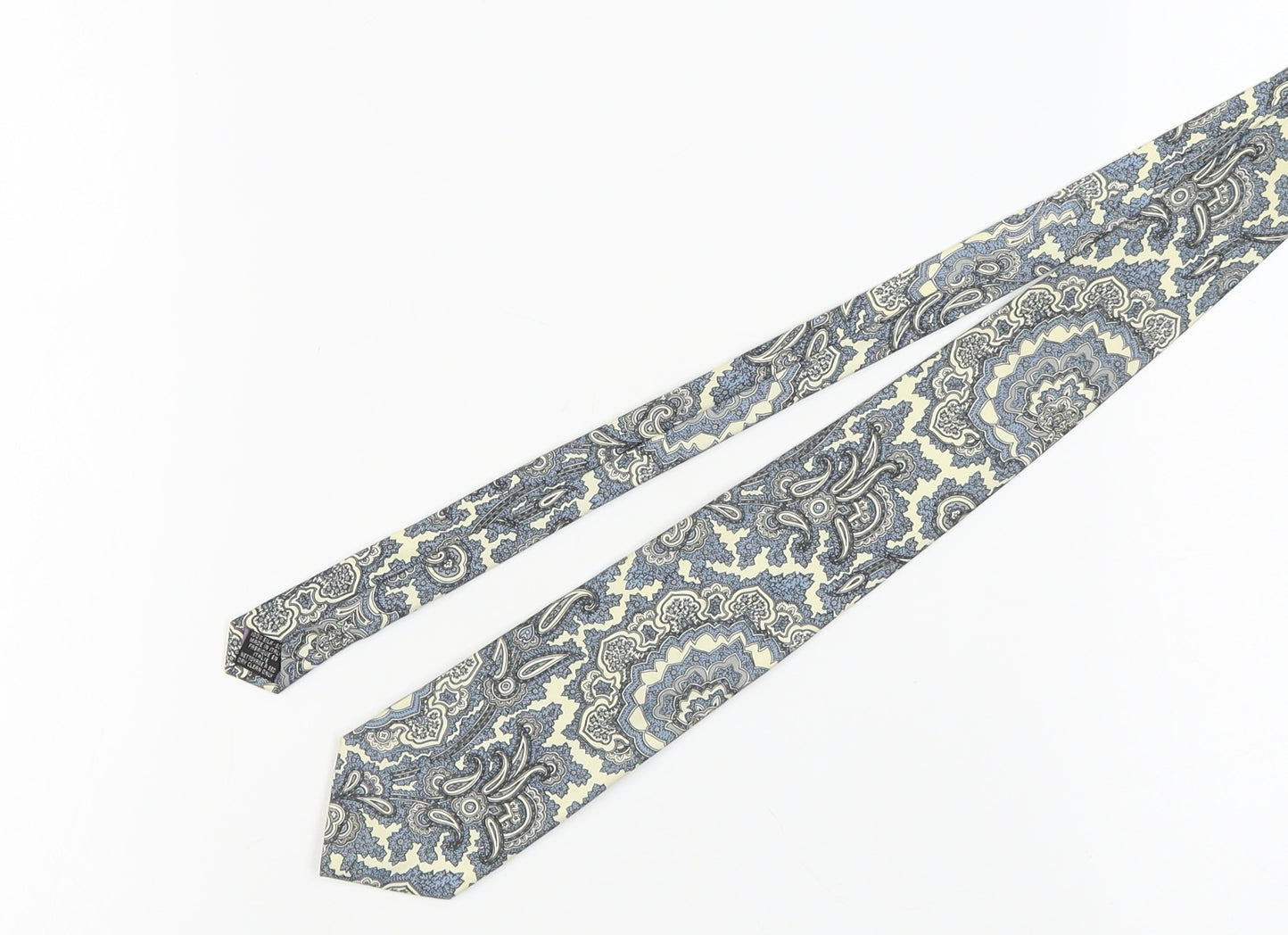 Mens Carlo Colombo Blue Paisley 100% Silk  Tie