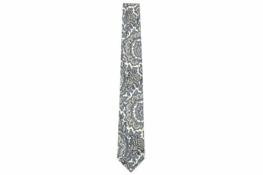 Mens Carlo Colombo Blue Paisley 100% Silk  Tie